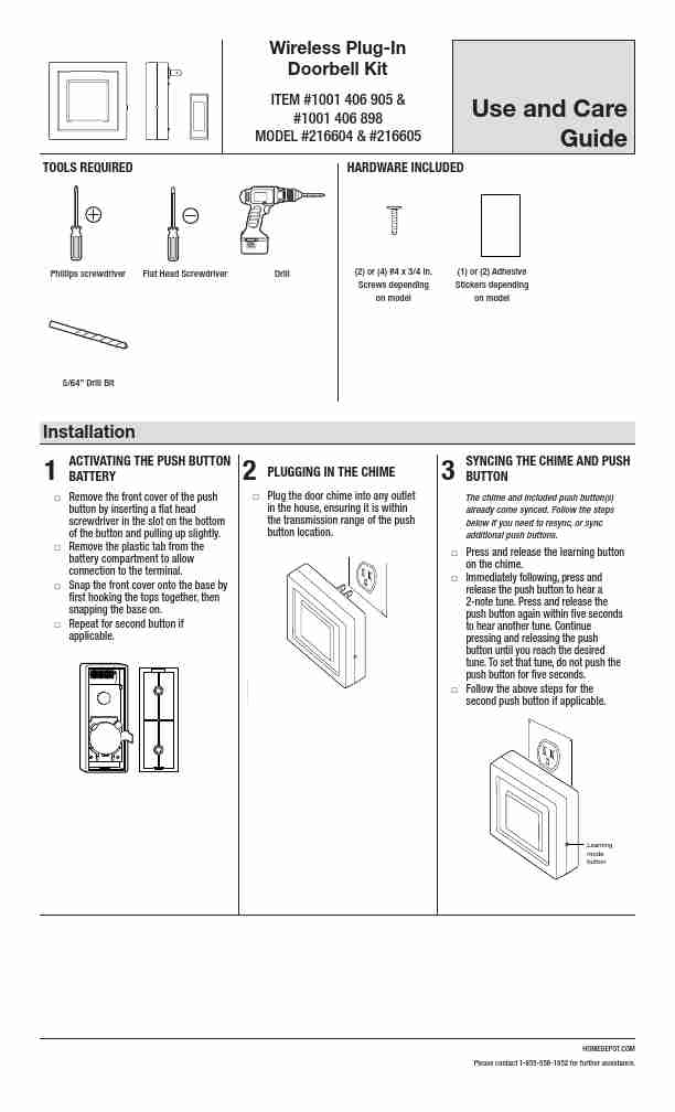 Homasy Doorbell User Manual-page_pdf
